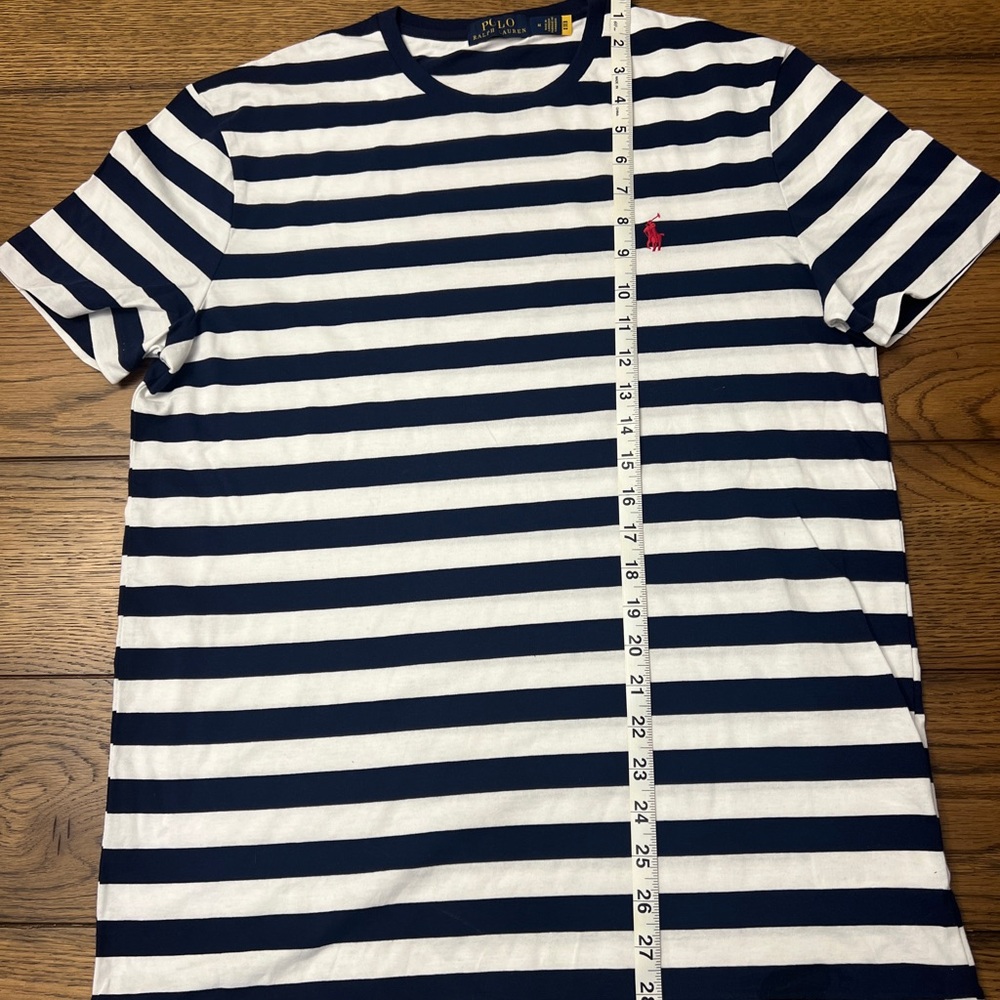 Polo Ralph Lauren Men’s Ss Ocean Stripe Cn Tee Shirt Size Medium New w/No Tags